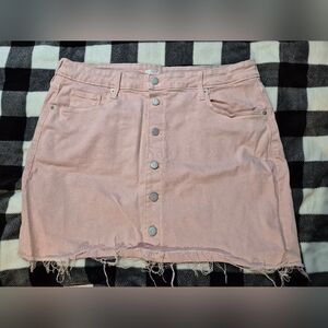 Old Navy • light pink jean denim skirt • size 16